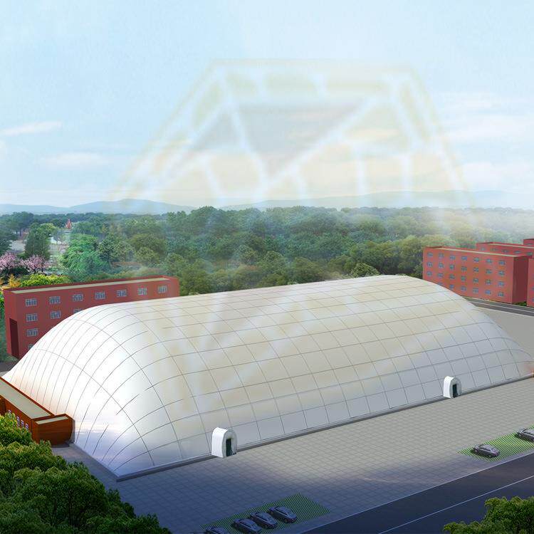 膜结构厂家pvdf充气膜球场大跨度充气膜帐篷工业膜建筑体育场材料