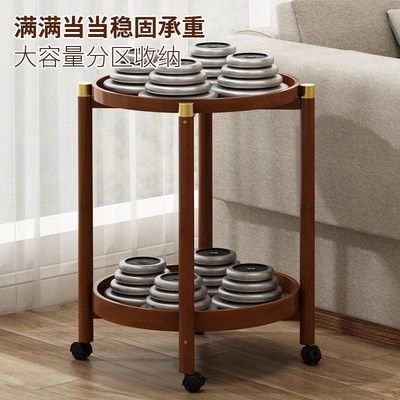 小桌子客厅可移动茶几迷你小圆桌2025新款沙发边几小推车置物架子