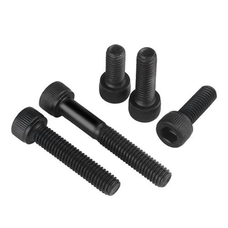 4-.5细牙2.9级高强度黑色幼牙圆柱头内六角螺丝钉杯头螺栓