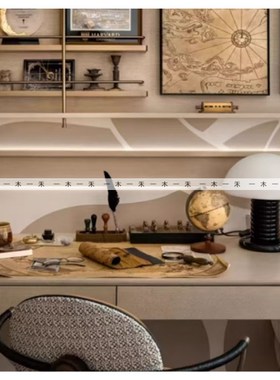 现代极简主义样板房儿童房冒险主题台灯地图软装饰饰品