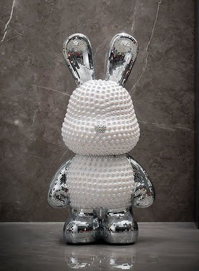 网红卡通兔子存钱罐现代简约电视柜轻奢大号落地创意装饰品摆