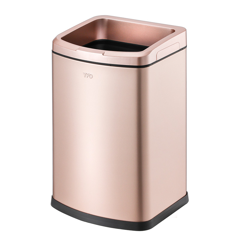 不锈钢直投垃圾桶方形无盖压圈内外分离厨房客厅卫生间办公室家用