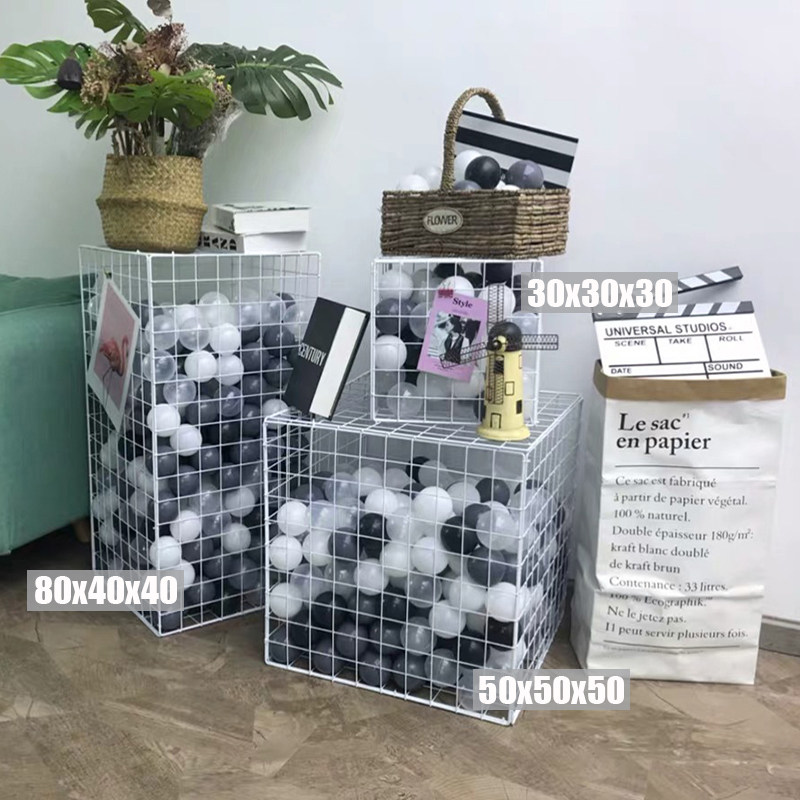 加粗铁艺黑白网片网格婚庆布置道具装饰铁丝网婚礼海洋球立方体