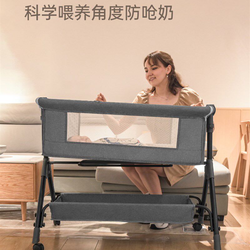 可折叠小孩摇篮床小床移动多功能睡觉睡篮婴儿车床两用推车拼接床