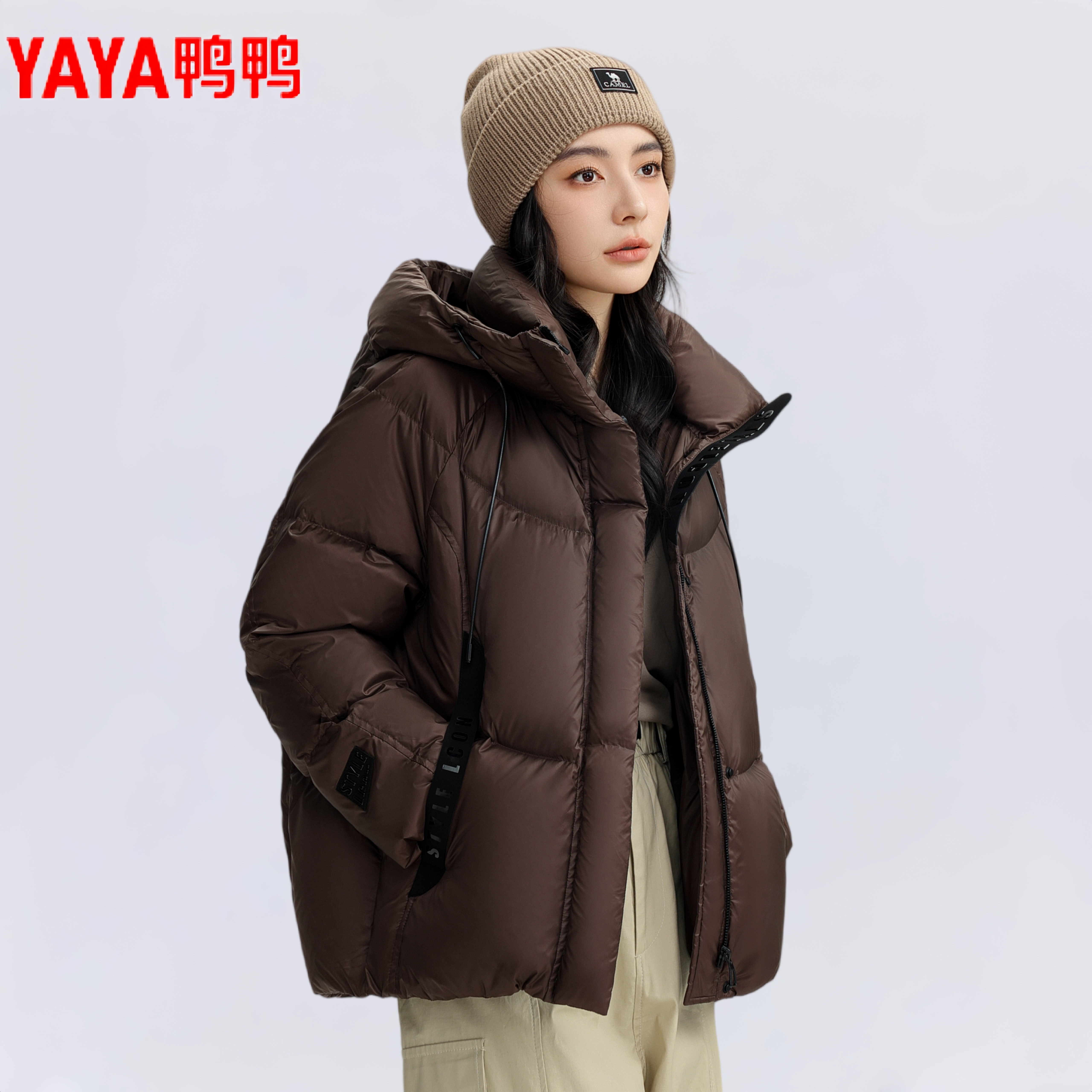 2025冬女鸭鸭滑雪短款加厚羽绒服