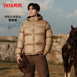 男款 鸭鸭情侣羽绒服男士 加厚面包服青少年时尚 2025冬季 外套潮 短款