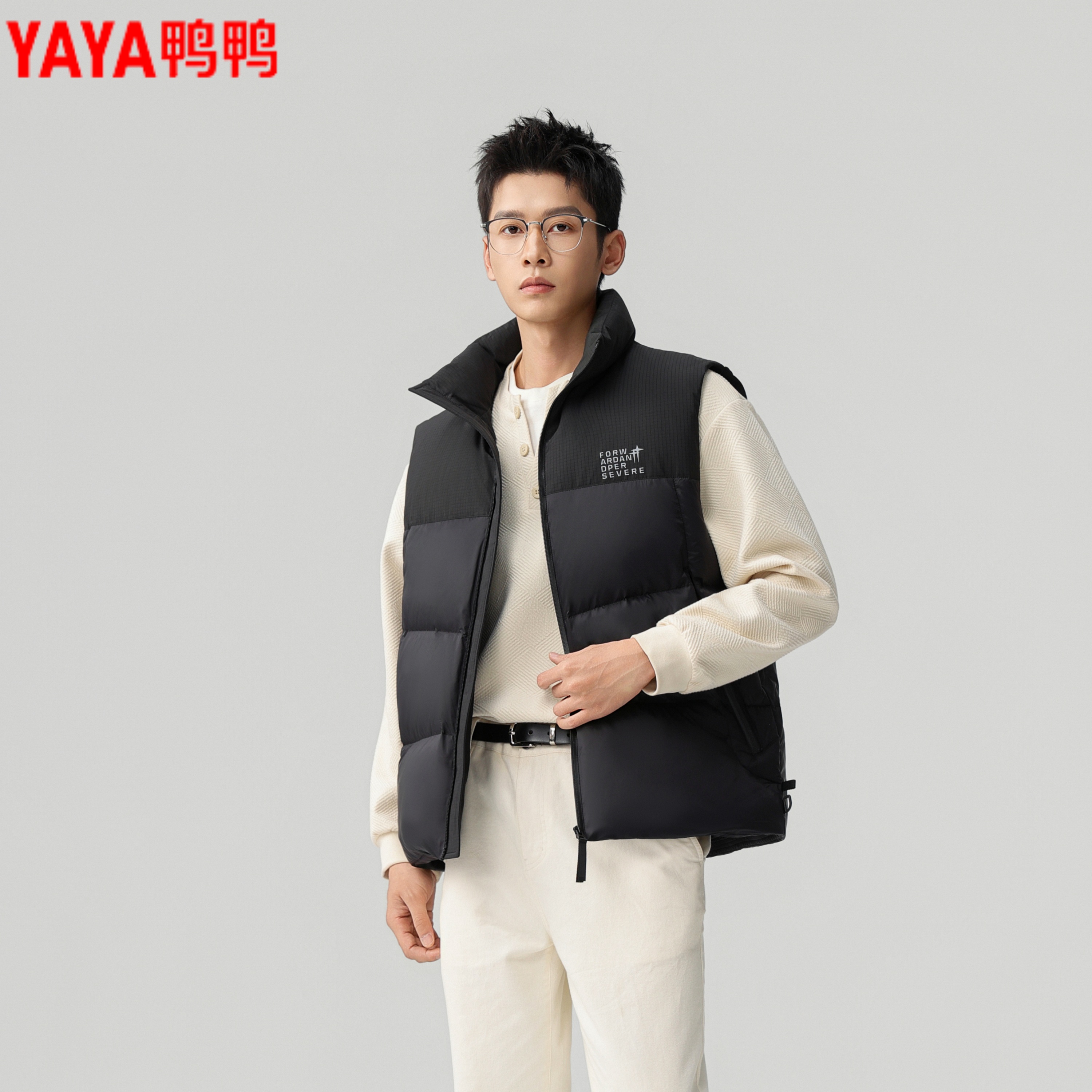 鸭鸭2025冬季新品时尚羽绒马甲