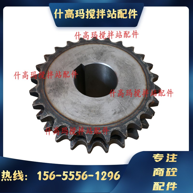 中联平皮带链轮/双排链轮链条/搅拌站25齿27齿三一平皮带双排链轮