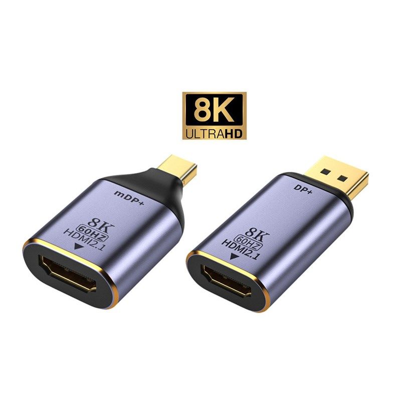 Mini DP 1.4转HDMI线2.1版8K转换器迷你displayport高清转接头