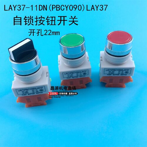 LAY37-11DN(PBCY090)LAY37 平按钮开关自复位按钮 22MM电机配件