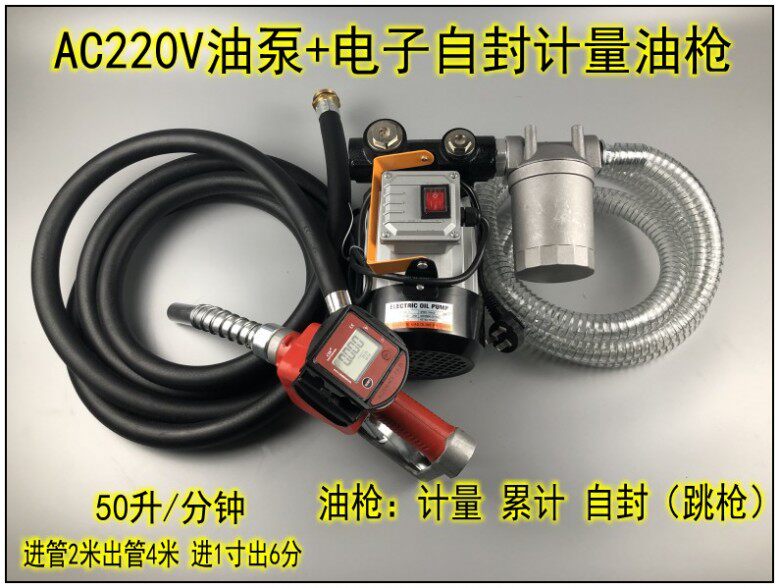 电子机械自封计量组合加油枪单价金额抽油泵加油机12V24V220V自吸
