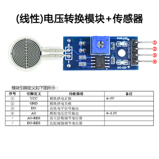 FSR402 电阻式薄膜压力传感器力敏电阻 薄膜RFP602称重感应器模块
