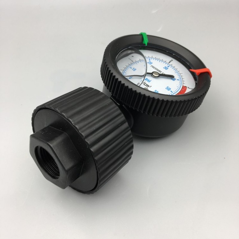 PP单面双面隔膜压力表 耐酸碱腐蚀隔膜压力表 0-2/4/7/10KG全规格