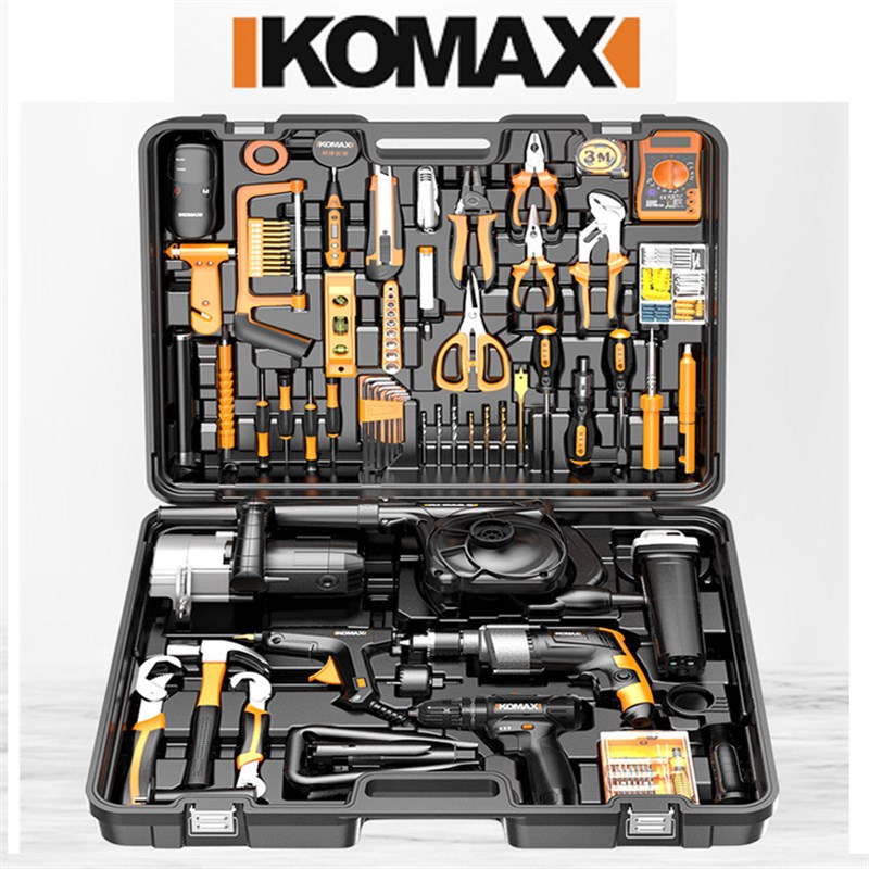德国KOMAX家用电钻电动手工具套装五金电工专用维修多功能工具箱