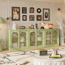 #书柜落客地厅家用矮柜储455454柜物置物柜玻璃推矮拉门收纳飘窗