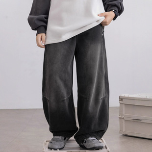 秋冬款 子大男孩冬装 2025新款 一体绒加厚裤 儿童冬季 男童加绒牛仔裤