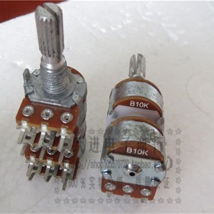 148型进口台湾ALPHA 柄长20MM 16型B10K四联功放音响音量电位器