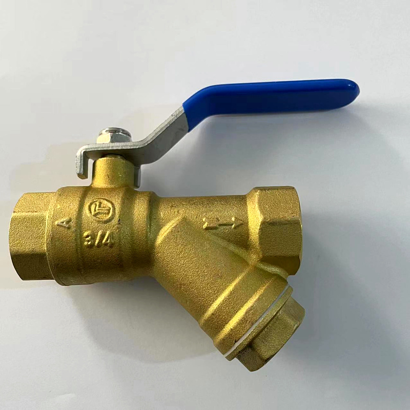 加厚过滤器球阀6分1寸DN20 暖气铜球阀Y型一体铜阀门各口径1067