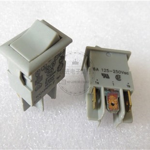 E114M55J电源船型开关3脚2档摇臂翘板开关6A250V 库存进口E