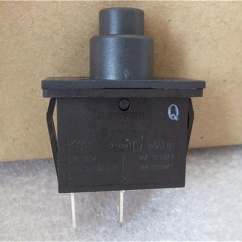 进口香港DEFOND DPE-1114自锁电源开关2脚吸尘器按钮按键开关7A