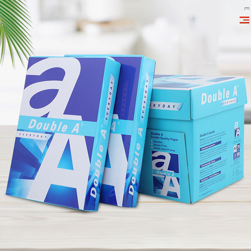 复印纸Double A高档优质a4打印纸达伯埃80g加厚高白双面彩色打印