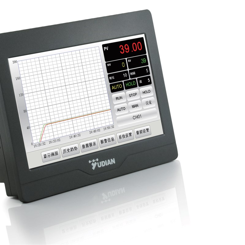 厦门宇电YUDIAN AI-3706M 六路7寸触摸操作记录型显示报警仪表