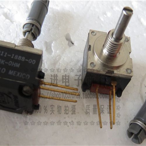 进口美国AB古董311-1888-00 20K-OHM金脚电位器 柄长16MMX3开孔6
