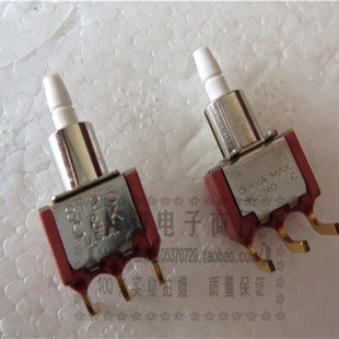 镀金3脚弯脚复位开关 0.4VA 原USA 8125按钮按键开关 进口美国C&K