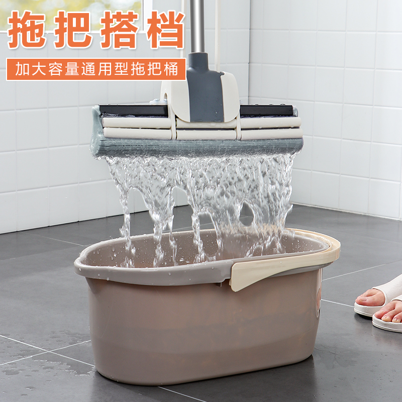 手提加厚拖把桶储水塑料桶长方形胶棉大号家用洗车洗地水桶拖布桶
