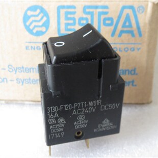 W01R进口德国ETA电源船型开关4脚2挡翘板开关16A P7T1 3130 F120