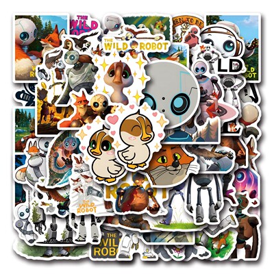 荒野机器人周边贴画DIY跨境贴纸