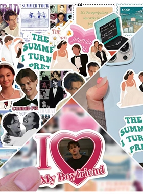 55张The Summer I Turned Pretty涂鸦贴纸跨境DIY卡通个性贴纸