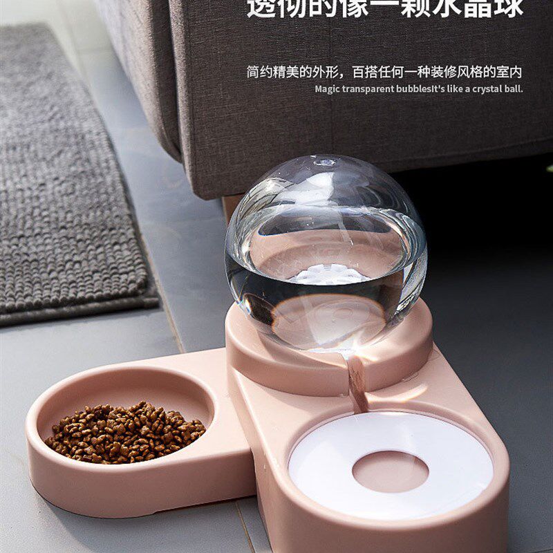 猫咪饮水机宠物自动喝水器狗不湿嘴猫水盆狗狗喂水喂食一体