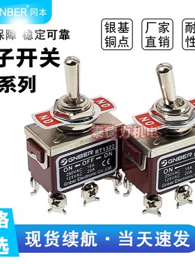 GNBER冈本钮子开关RT1021/1121/1122/1221/1321/1322摇头拨动开关