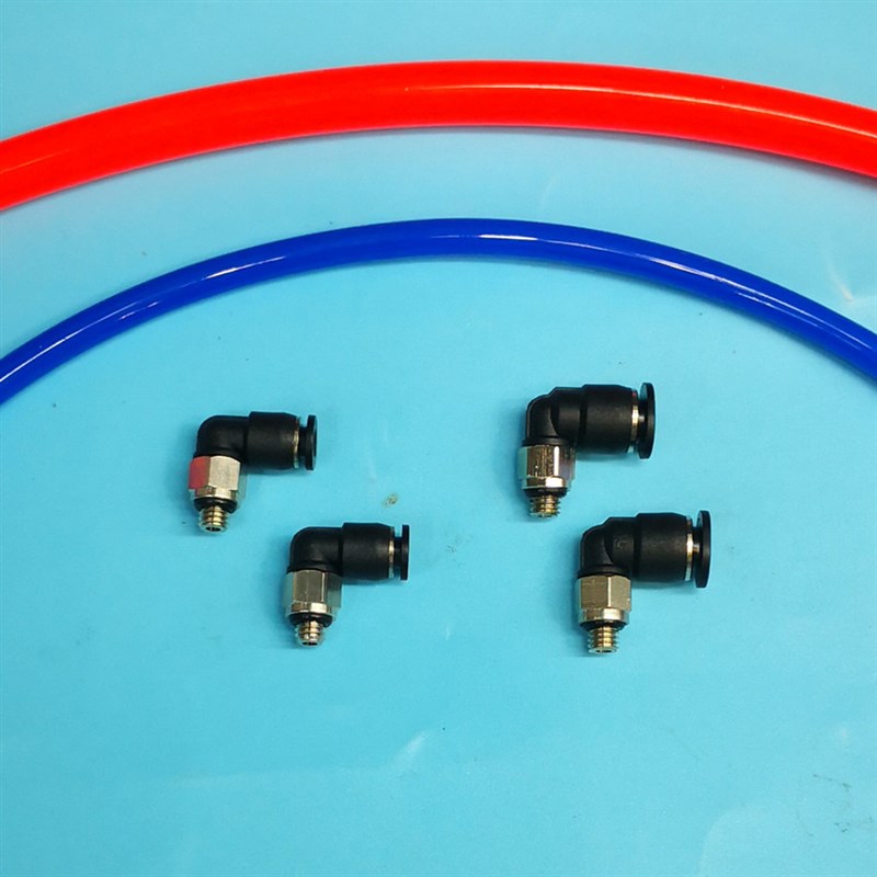SPL6-01黑色气管接头微型快插迷你弯头 SPL4-M3/4-M5/4-01/6-M5C