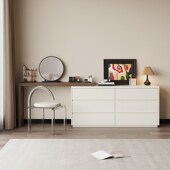 集物所制 卧室梳妆台收纳柜组合一体多功能化妆桌床尾斗柜高级ins