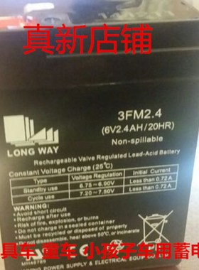 LONG WAY蓄电池 3FM2.4 (6V2.4AH/20HR)玩具车 童车 小孩子车电池