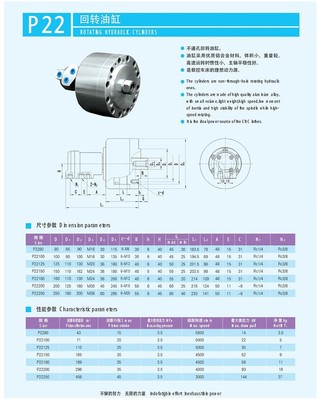 呼和浩特众环中实P22 100 125 160 200 P23 24中空油缸回转通孔