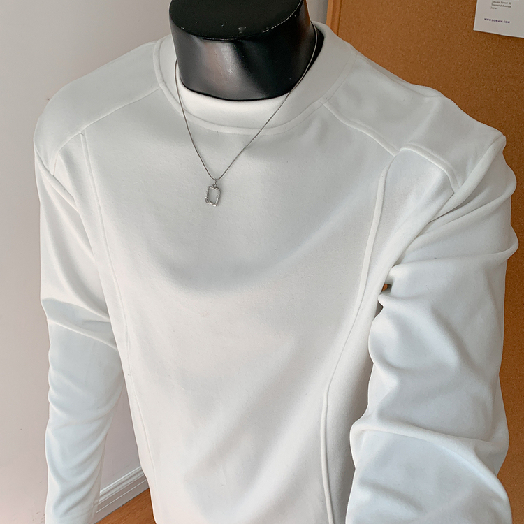 解构设计双面德绒长袖男款秋冬季