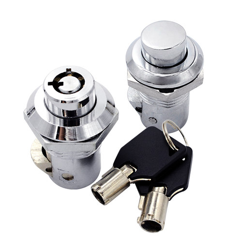 SK1-064工业锌合金门锁 圆柱锁信箱锁小型主机壳机柜侧门圆头撞击