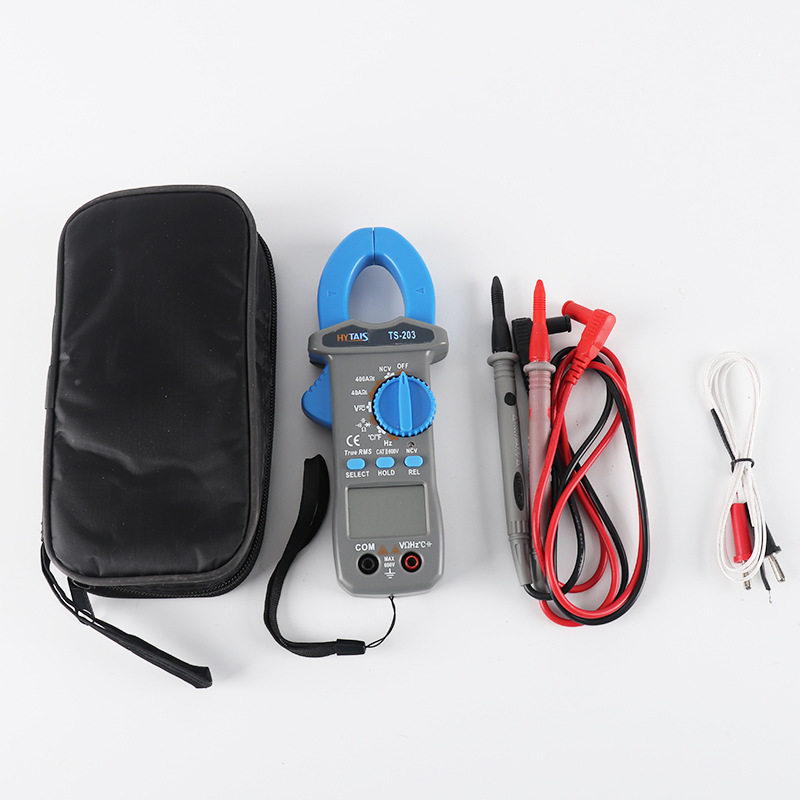 泰圣ac/dc数字钳形电流表 带NCV感应电笔ts-203真值有效值钳形表