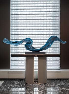 抽象艺术品入口装饰高端大型雕塑新中国风客厅别墅酒店大堂装饰
