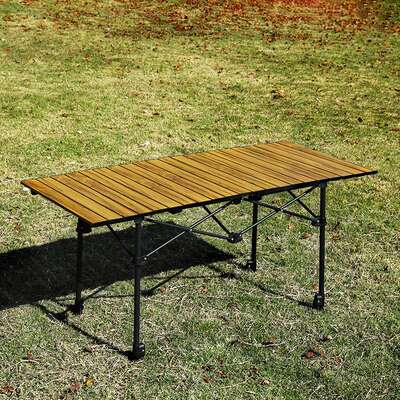 户外铝制折叠桌露营野餐桌多功能折叠烧烤桌