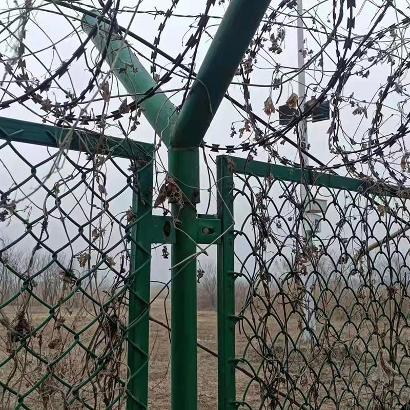 机场护栏网 Y型柱警戒隔离防攀爬刀刺绳护栏网刺绳铁丝围栏