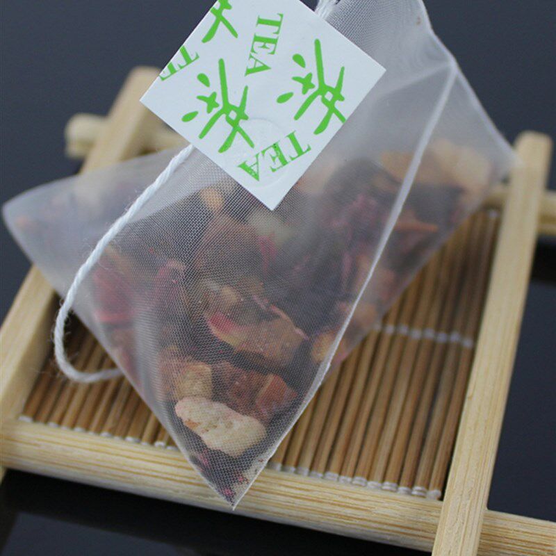 1000个6.5*8cm茶包袋红标花茶尼龙三角茶包泡茶过滤茶叶包定制标
