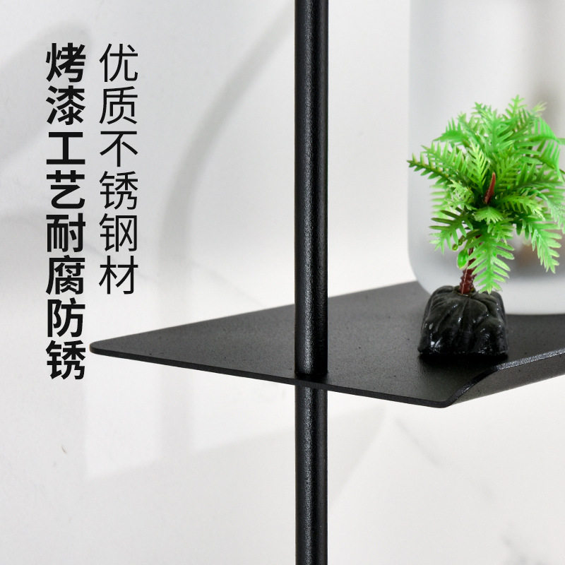 实心加厚不锈钢置物架两层三层壁挂黑色收纳架浴室阳台多功能挂架