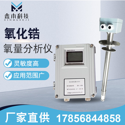 氧化锆氧分析仪直插m式氧探头在线检测烟道氧含量 氧传感器 氧量