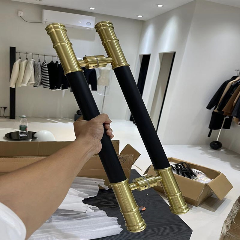 新中式玻璃门拉手推拉门木门把手商铺展厅酒店包厢双开玻璃门扶手