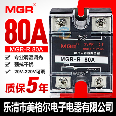 美格尔220V交流电源单相向固体固态调压器电阻模块SSVR 80A 220V
