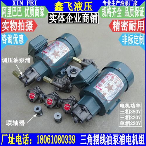 RHB-4JZ摆线齿轮泵BRB-4三角泵电机组5 6 1/4HP油泵电机装置Y